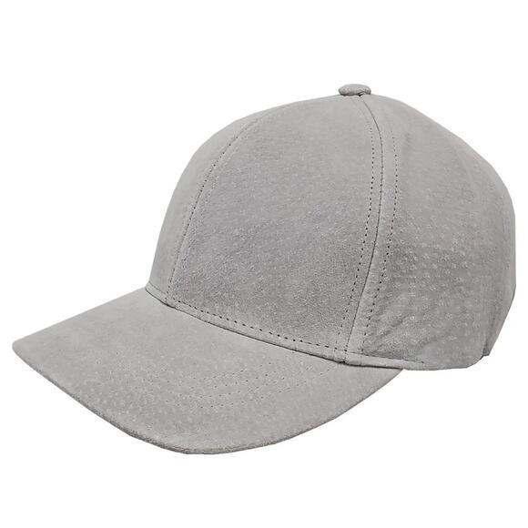 Emstate by Winner Caps Men's Light Grey Suede Leather Baseball Cap One Size - Picture 1 of 9